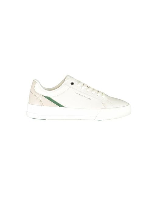 Tommy Hilfiger Metallic Bianco Polyurethane Uomo Sneaker for men