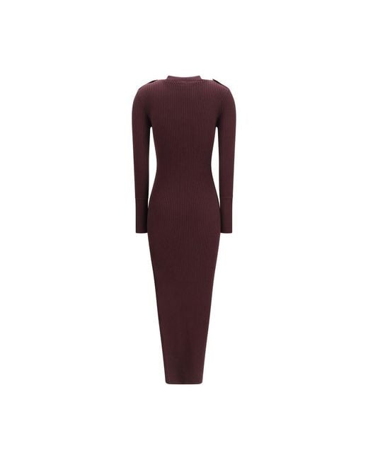 Courreges Purple Viscose Long Dress