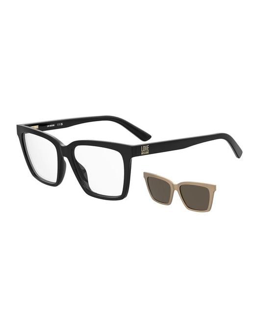 Love Moschino Black Acetate Glasses (Frames) Accessory