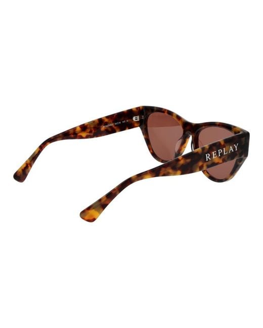 Replay Brown Plastic Sunglasses