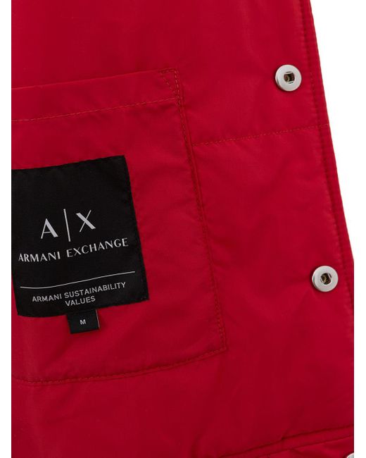 Armani Exchange Red Elegant White Wool Hooded Cardigan for men