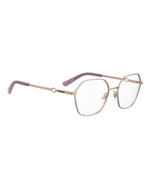 Love Moschino Metallic Metal Glasses (Frames) Accessory
