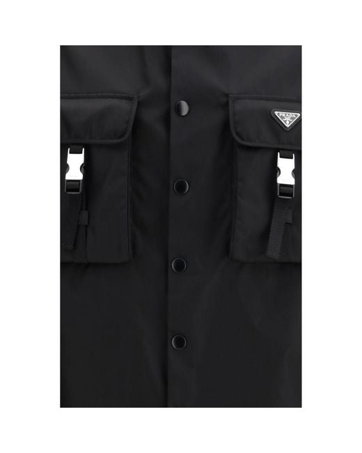 Prada Black Recycled Polyamide Jacket for men