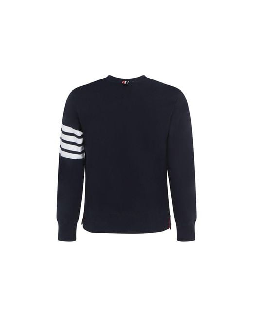 Thom Browne Blue Cotton Sweatshirt for men