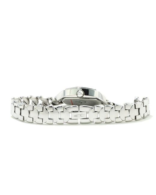 Chronotech Metallic Silver Steel Watch