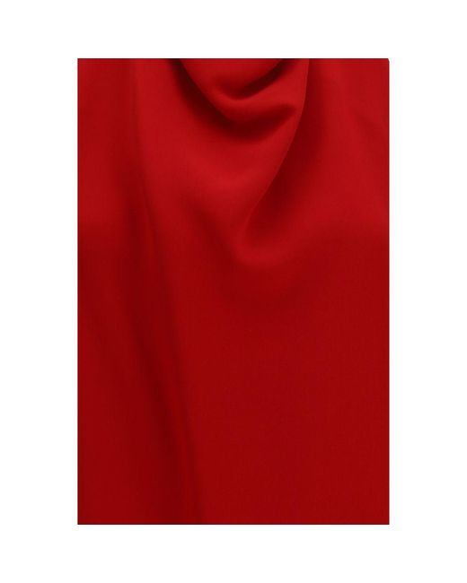 Valentino Garavani Red Multicolor Silk Casual Dress