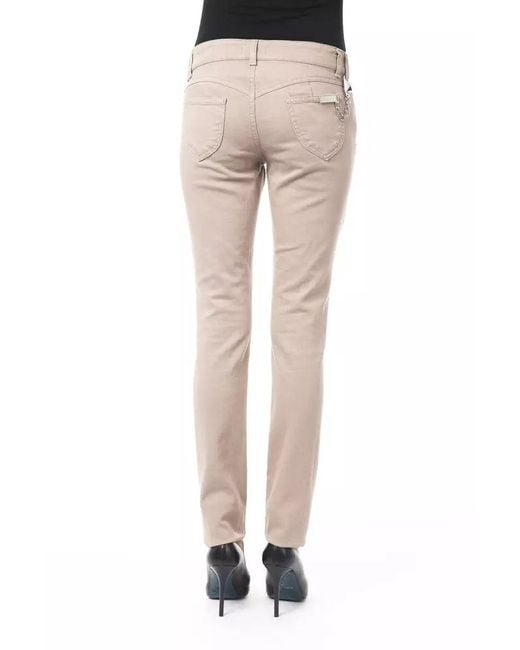 Byblos Black Elegant Slim Fit Pants With Unique Chain Detail