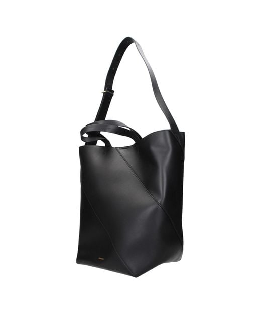 Jil Sander Black Leather Crossbody Bag