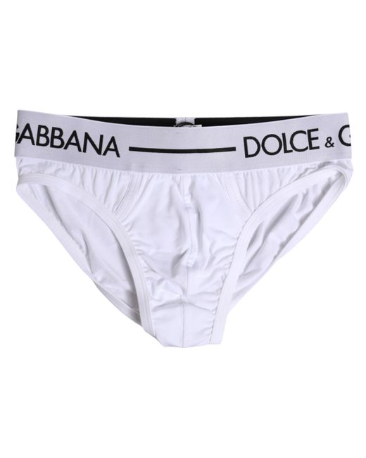 Dolce & Gabbana White Cotton Stretch Regular Brief Underwear for men