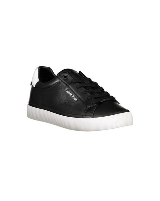 Calvin Klein Black Chic Laced Sports Sneakers With Contrast Details