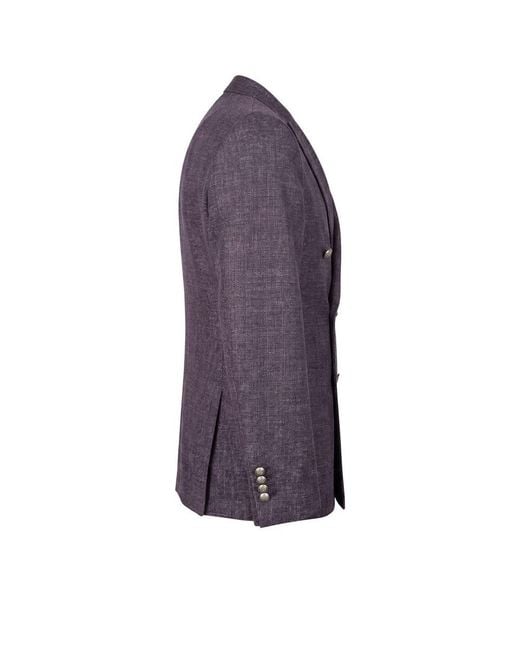 Peserico Blue Wool Men's Jacket for men