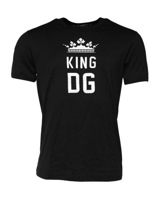 Dolce & Gabbana Black King Dg Graphic Tee for men