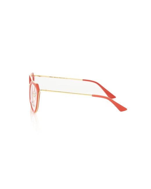 Frankie Morello Red Aviator Coral Profile Chic Eyeglasses