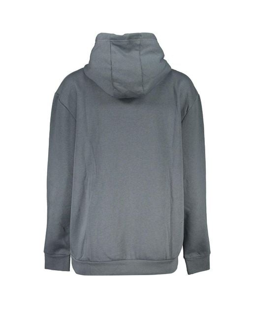 Roberto Cavalli Gray Elegant Hooded Fleece Sweatshirt