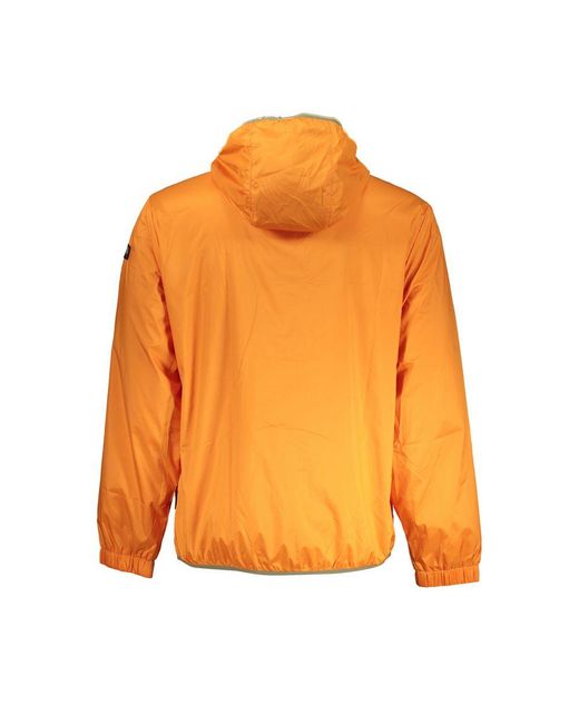 Napapijri Orange Polyester Jacket for men