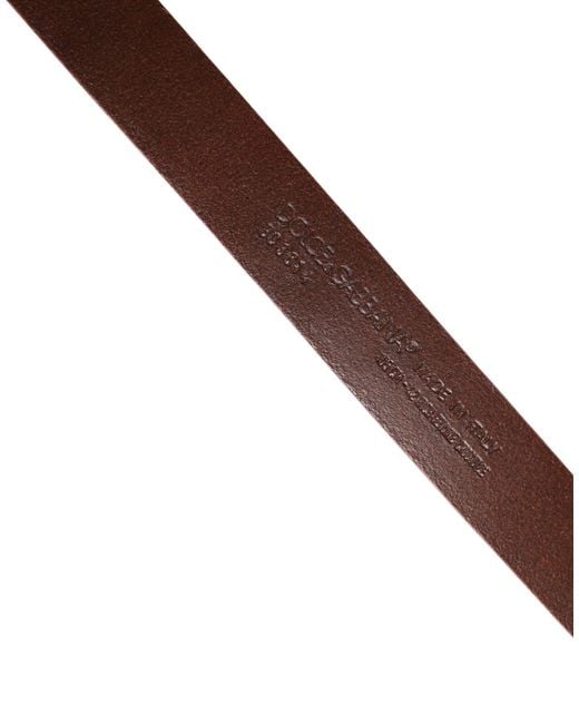 Dolce & Gabbana Red Leather Gold Tone Metal Buckle Men Belt for men