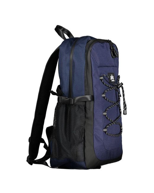 La Martina Blue Polyester Backpack for men