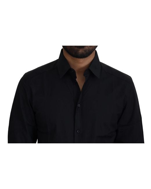 Dolce & Gabbana Blue Chic Cotton Dress Shirt for men