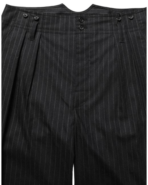 Dolce & Gabbana Black Pinstripe Wool Men Dress Trouser Pants for men