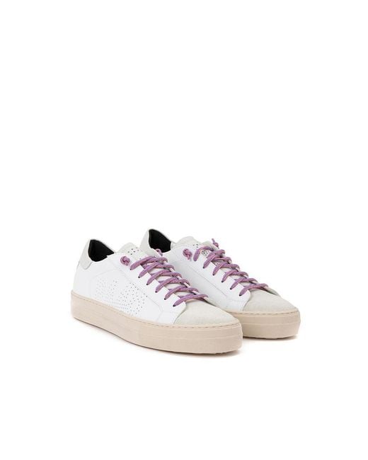 P448 White John Leather Sneakers