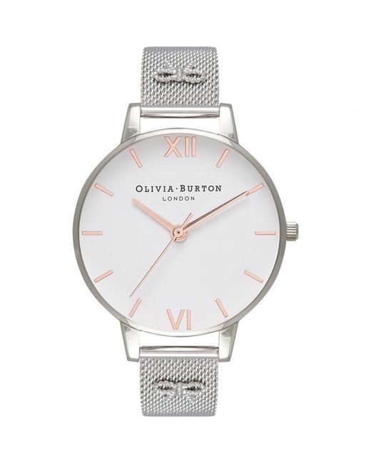 Olivia Burton Metallic Silver Steel Watch
