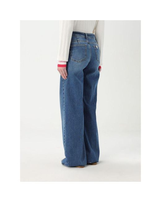 Liu Jo Blue Cotton Flared Jeans