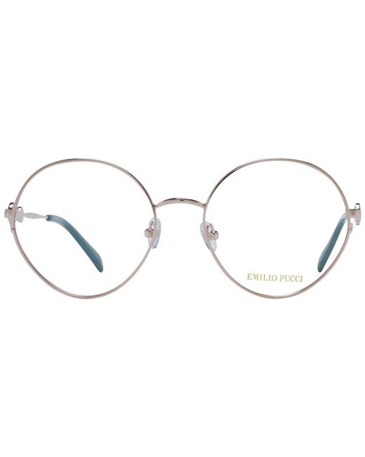 Emilio Pucci Metallic Rose Gold Metal Glasses (frames)