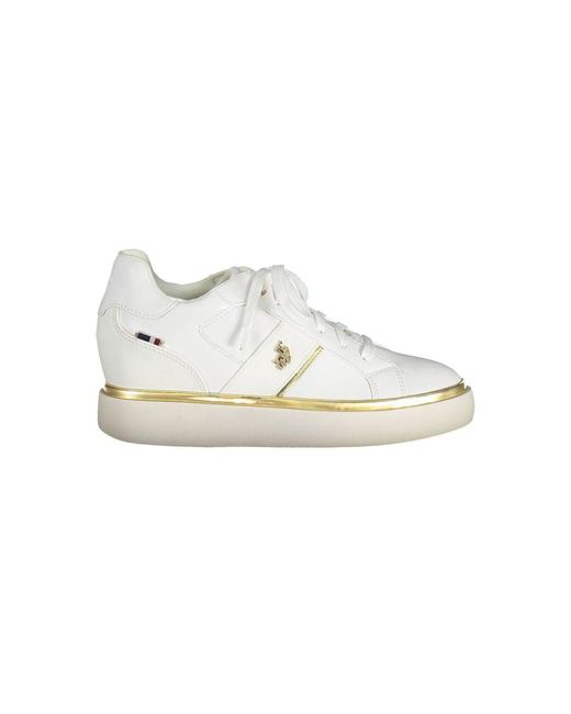 U.S. POLO ASSN. White Polyester Sneaker