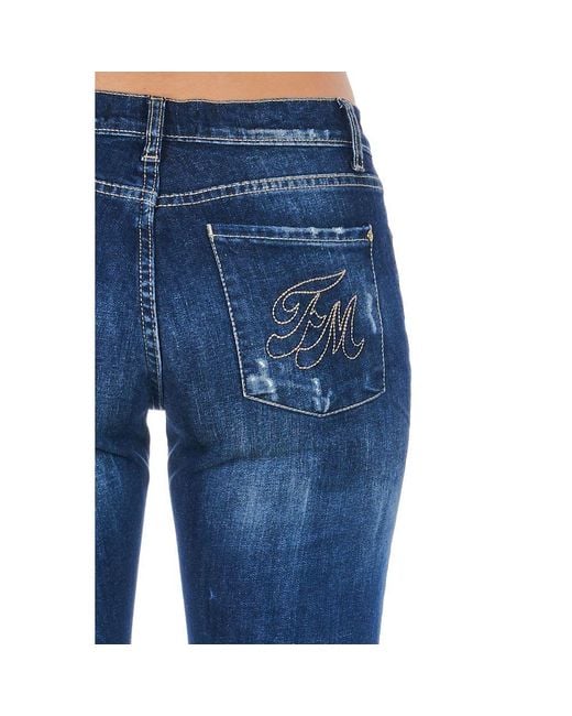 Frankie Morello Blue Cotton Jeans