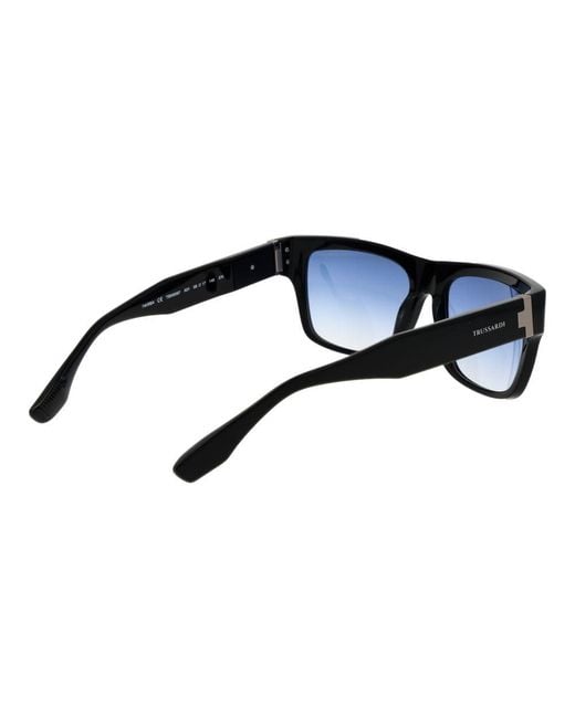 Trussardi Blue Black Acetate Sunglasses for men