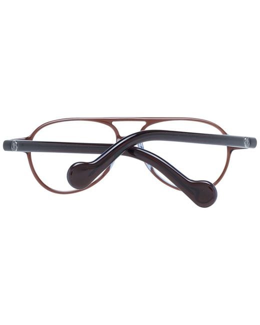 Moncler Brown Plastic Glasses (Frames) for men
