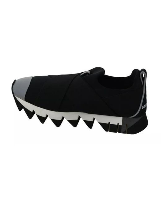 Dolce & Gabbana Black Slipon Sneakers