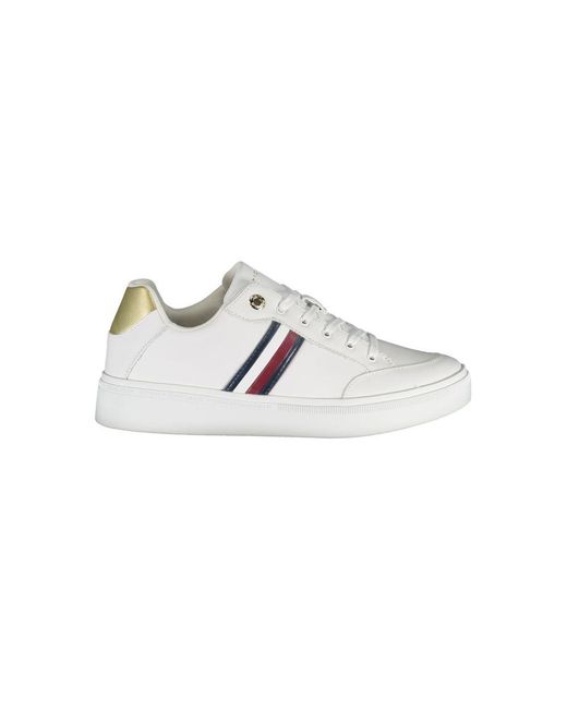 Tommy Hilfiger White Leather Sneakers Fw0Fw07466