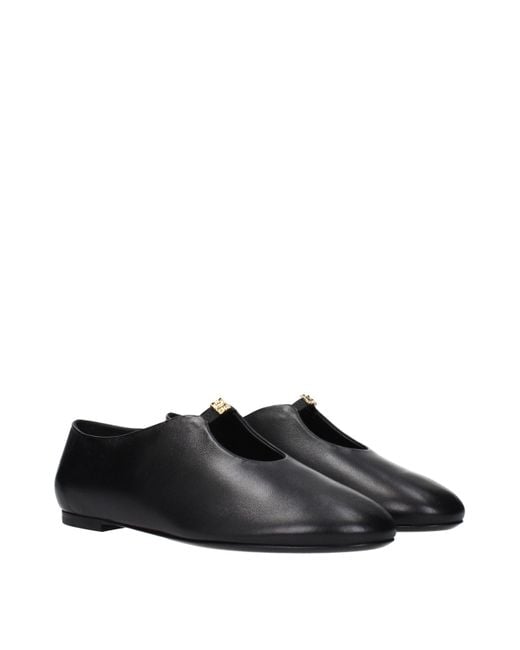 Givenchy Black Leather Ballet Flats