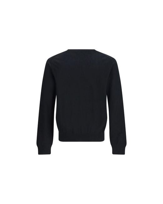 Aragona Cashmere Blue Black Wool Oves Aries Sweatshirt for men
