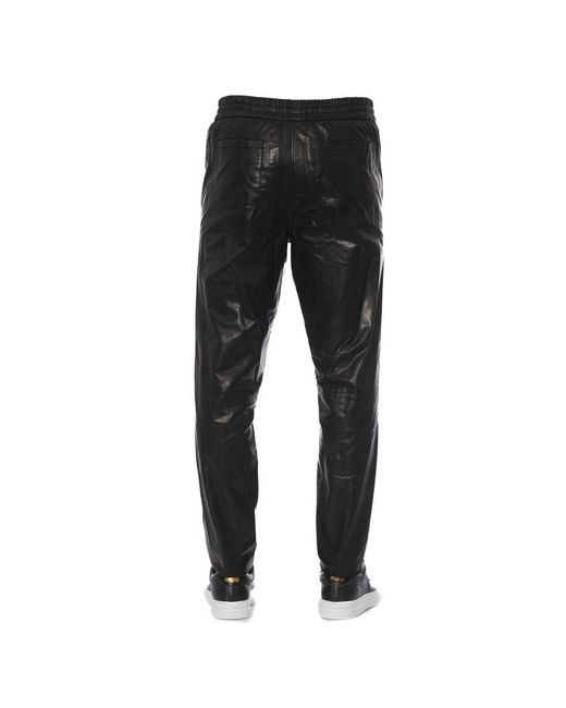 Trussardi Black Lamb Leather Jeans & Pant for men