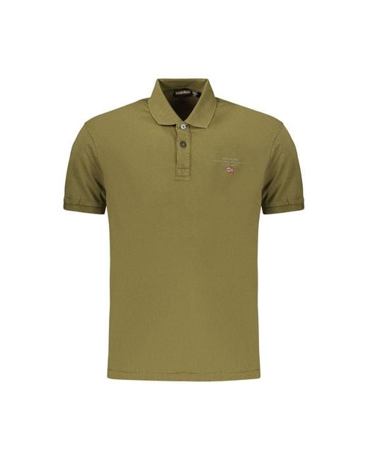 Napapijri Green Cotton Men's Polo Shirt for men