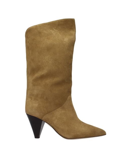 Isabel Marant Brown Lirina Boots Suede/Seppia