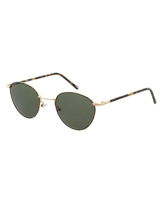 Andy Wolf Brown Gold Metal Sunglasses
