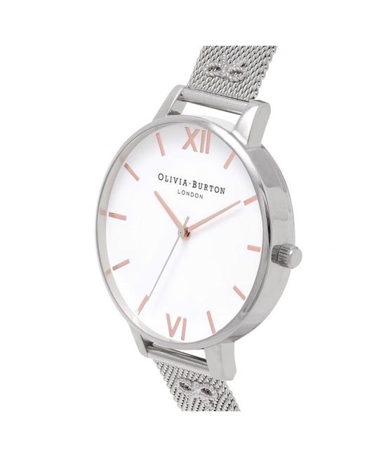 Olivia Burton Metallic Silver Steel Watch