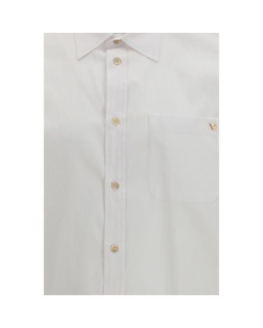 Valentino Garavani White Cotton Dress Shirt for men