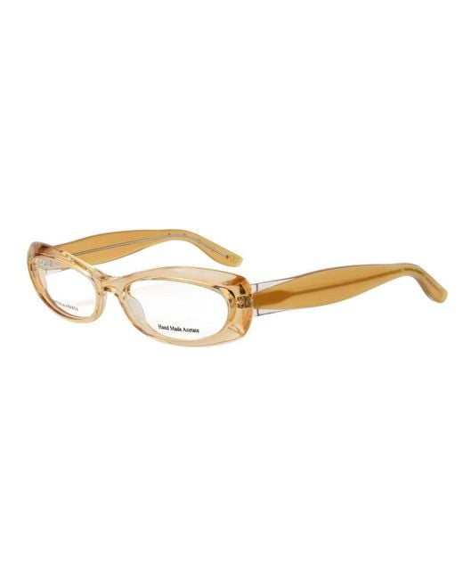 Bottega Veneta Metallic Brown Acetate Frames