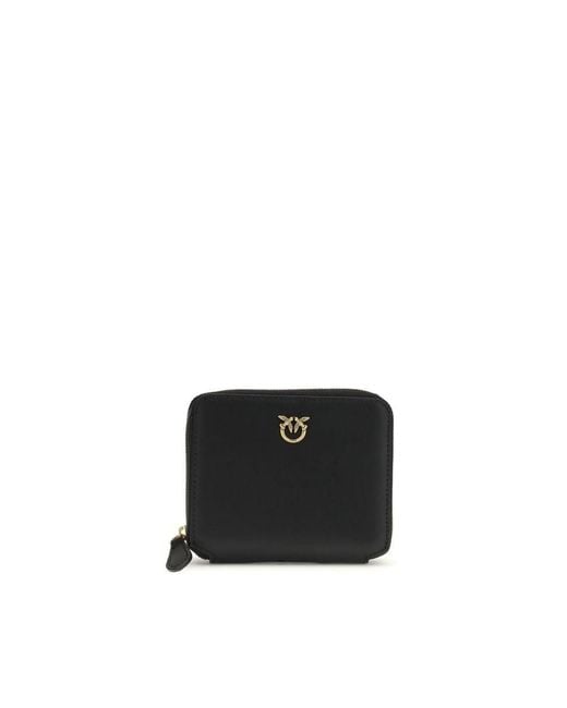 Pinko Black Calf Leather Bos Taurus Wallet