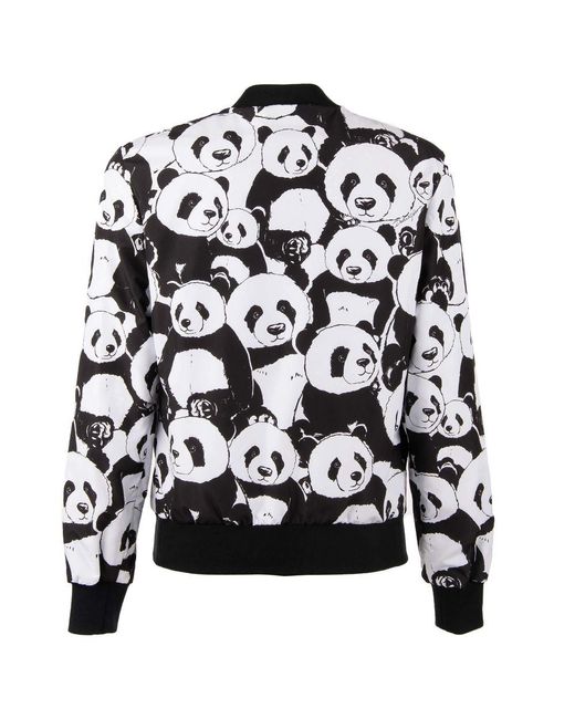 Dolce & Gabbana Black White Panda Bomber S Jacket for men