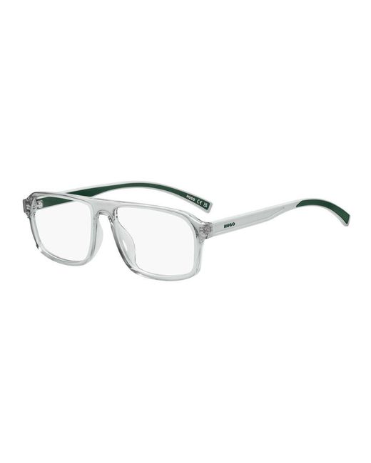 Boss Metallic Gray Cellulose Propionate Glasses (frames) for men
