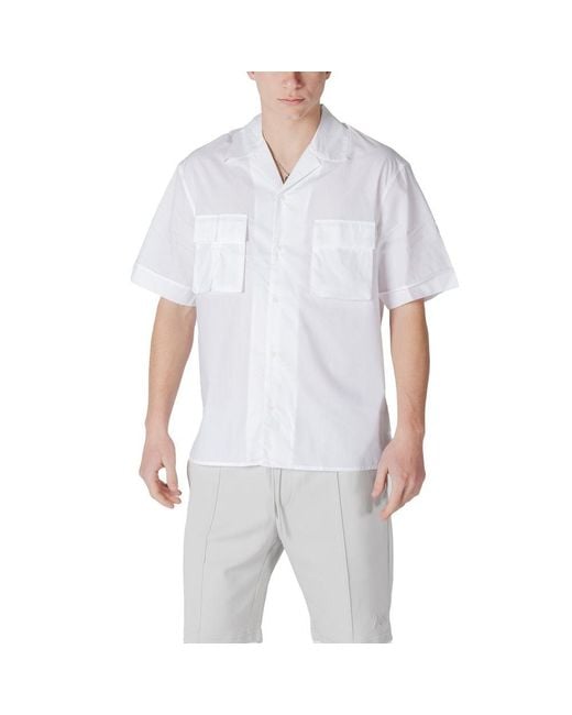 Antony Morato Gray White Lyocell Shirt for men
