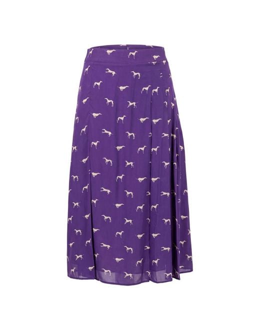 Trussardi Purple Viscose Skirt