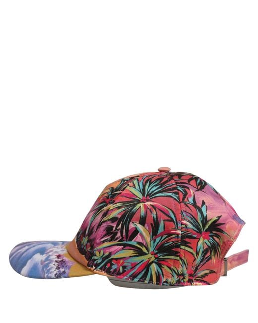 Dolce & Gabbana Blue Multicolor Tropical Themed Baseball Capello Hat