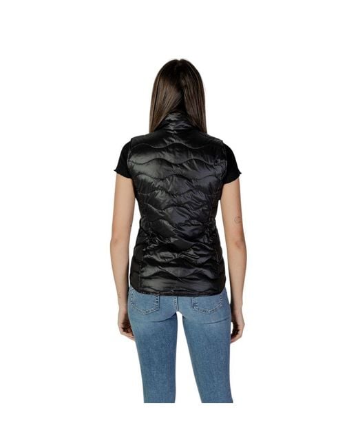 Blauer Black Polyamide Sleveless Jacket