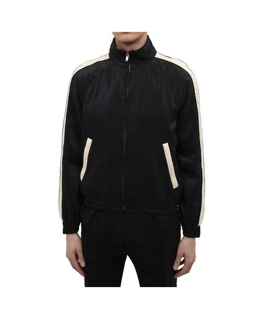 Saint Laurent Blue Black Polyamide Bomber for men